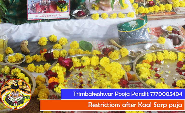 Restrictions after Kaal Sarp puja